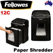 Fellowes Powershred 12C Commericial Cross-Cut Paper Shredder 19L 2mpm SafetyLock