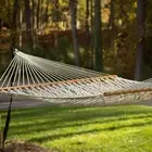 Wooden Stick Cotton Rope Hammock Swing Hanging Sleep Bed Netting for Outdoor