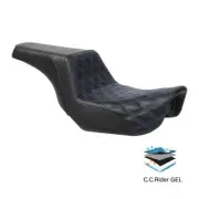 Driver Passenger Gel Seat Fit For Harley Dyna Switchback 12-16 Street Bob 06-17