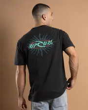 [Rip Curl] Rip Curl Men's Quest Oval Burst T-Shirt in Washed Black Size 2XL 2XL Washed Black