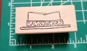 HEATHER- Rubber Stamps Sketch Drawing MANS Hat - Dotted Band NEW COMB.SHIP B17