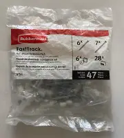Rubbermaid Fast Track Adjustable Closet System Hardware Kit. Includes 47 Pieces.