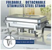 PREMIUM Chafing Dish Food Warmer Buffet Server Trays Stainless Steel Chafers 4pc