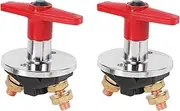 Binxind Battery Disconnect Cut Off Kill Switch 500Amp Isolation Switch 12-60V Car Boat Truck Fixed Handle Key(Type F 2Pcs)