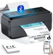 Bluetooth Thermal Shipping Label Printer, Wireless 4x6 Label Printer