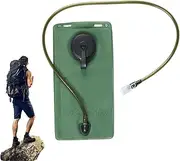 Water Bladder for Hiking Backpack - 2L Foldable Water Storage Bag for Backpack | Lightweight Reservoir, Outdoor Drinking Supplies for Backpacking, Running, Cycling, Climbing, Camping