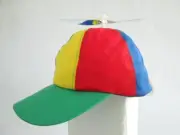 ADULT PROPELLER BEANIE HAT CLOWN COSTUME BASEBALL COPTER HELICOPTER BALL CAP