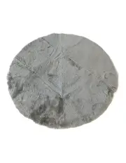[Naturally Sheepskins] Round Lambskin Play Mat/Tummy Time Rug in Grey