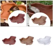 Reptile Bathing Pool Turtle Water Dish Aquarium Ornament Habitat Decor Turtle
