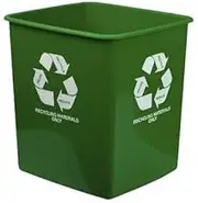 Italplast Recycling Materials Only Tidy Bin, Green, 15 Litre Capacity
