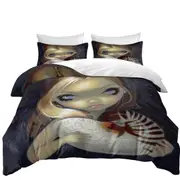 Dark Art Alchemical Angel and Sea Snail Shell Quilt Cover