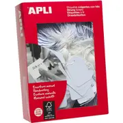 Apli Strung Tickets Tags 13x34mm White Box 1000