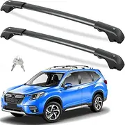 Tuyoung Lockable 220lbs Roof Rack Cross Bars Compatible with Subaru Forester 2014-2025 with Raised Side Rails (Not for Wilderness), Heavy Duty Aluminum Metal Lock Roof Rails Crossbars Luggage Racks.