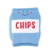 Zippy Paws Nomnomz Chips Interactive Plush Pet Dog Squeaker Toy
