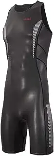 [ZONE3] Mens 1.5mm Neoprene Kneeskin Sleeveless Shorty Wetsuit NA18MKNE101 - Black/Red