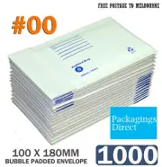 1000x Bubble Envelope Size 00 100 x 180mm Padded Bag Mailer