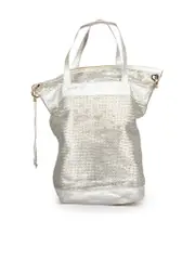 Silver Chainmail & Leather Tote