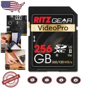 256GB High-Speed UHS-II Memory Card, Waterproof, Shock-Proof for 8K Cameras