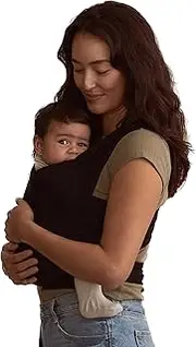 Solly Baby Wrap Carrier - Lightweight Baby Carrier - Newborn Baby Essentials - for Newborn, Infants and Baby 8-25 Lbs. Black