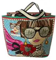 Brighton Sparkle and Shine Tote Heavy Canvas Tom Clancy Design NWT Beach Bag