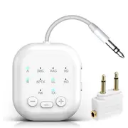 Bluetooth 5.4 Wireless Audio Transmitter Receiver for AirPods, Headphones, TVs and Gym Equipment, Dual Link Connect 2 Wireless Headphones