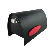 Non-Locking Mailbox Spira Matte Black Powdercoated Stainless Steel Post Mounted