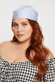 Multi Colour Plus Stripe Scarf