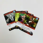 4 VILLAIN DC Comics Deck Building Game cards 2020 X - Scarecrow, The Riddler....