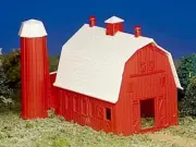 Bachmann Plasticville HO Scale Red Farm Barn #45151 Building Kit