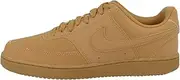 [Nike] Men's Court Vision LO Basketball Shoe, Flax/Flax-Wheat-Twine, 10 UK
