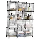 Wire Cube Storage, Storage Shelves 12 Cube Bookshelf Bookcase Closet