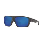Costa Del Mar Bloke BLK 127 OBMGLP Sunglasses Grey Frame Blue Mirror 580G Lens