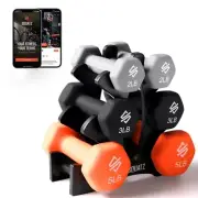 SQUATZ 20lbs Weight Lifting Set Neoprene Durable Easy Assemble Contoured Handles
