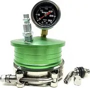 Turbo Boost Leak Testers 3" End Cap- 6061 Billet Aluminum- Tire Valve- 30 PSI Boost Gauge