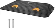 VEVOR Upgraded Rubber Threshold Ramp, 3'' Rise, Black, 33069Lbs Load Capacity, Non-Slip Textured Surface, Beveled Edges, 35.5'' L x 17.7'' W x 3'' H
