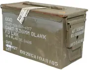 M2a1 Ammo Box Ammunition Steel Tool Box (army Used)