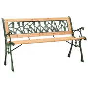 Garden Bench 122 Cm Cast Iron And Solid Firwood Patio Benches