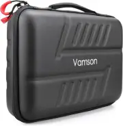 Black Hard Pu Shell Carrying Case For Action Cameras With Customizable Space