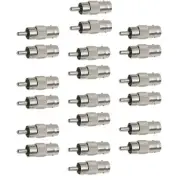 100 Pcs BNC Female RCA Male Jack Coax Cable Adapter Connector Coupler CCTV