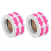 Arrow Sticker 1.2x0.6", 2000 Pcs Adhesive Color Coding Decal, Bright Pink
