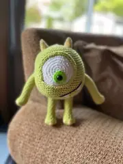 Mike Wazowski Monsters Inc. Inspired Disney Pixar Large Size Crochet Amigurumi
