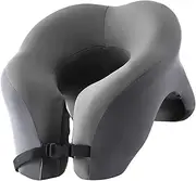 MagiDeal Memory Foam Travel Neck Pillow Support Cushion Multipurpose Comfortable Desk Napping Pillow Face Down Pillow for Office Train, Gray