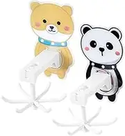 STOBAZA 2pcs Rotating Folding Hook Wall Mounted Kitchen Holder Cartoon Design Versatile Storage for Kitchen Utensils Bathroom Supplies and