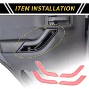 Front Rear Door Handle Panel Bezel Cover Trims for Jeep Wrangler JK JLU Pink