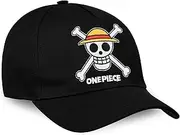 [One Piece] Baseball Cap for Kids Teenagers Adjustable Boys Caps Running Hat Summer Accessories Anime Gifts Travel Essentials Black, Black