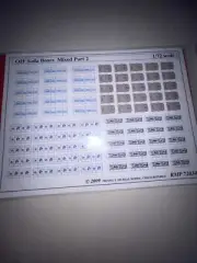 1/72 Scale decals Real Models OIF SODA BOXES MIXED PART 2