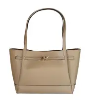 MICHAEL KORS REED LARGE BELTED TOTE SHOULDER LEATHER BAG CAMEL