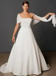 Strapless Semi-Chapel Train Casablanca Bridal Wedding Gown Dress 1704 sz 10