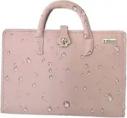 PU Laptop Sleeve, Pink PU Leather Laptops Bag with Handle, Waterproof Notebook Carrying Case for Work, Travel, Computer Accessory, Product Size: About 14.17x9.45x1.18 inches