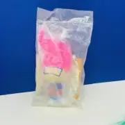 Trolls action figure toy vtg retro Battle applause Burger King Glow in Dark pink